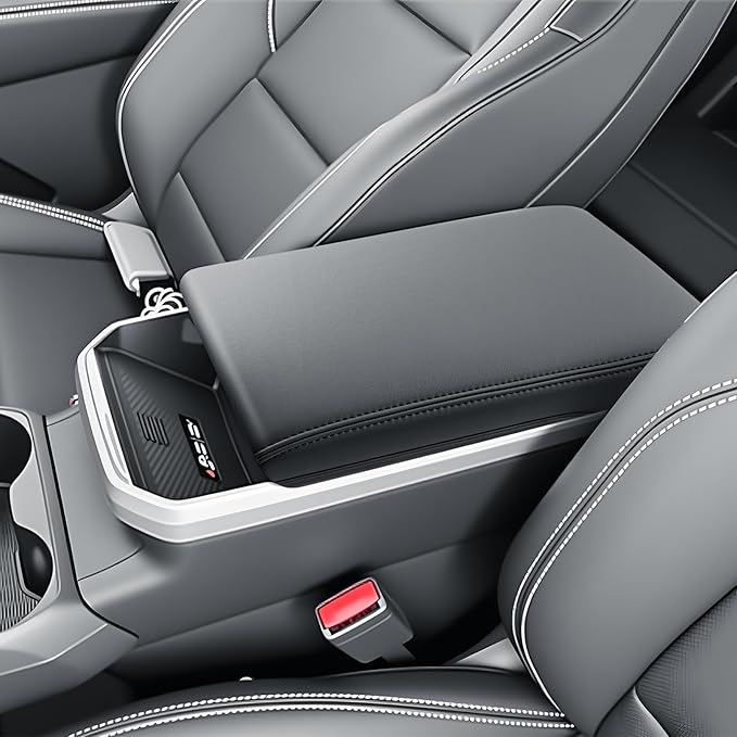 LFOTPP Armrest Cover for 2025-2026 GMC Terrain (Denali/AT4/Elevation) GMC Terrain Accessories Center Console Cover Arm Rest Protector Middle Lid Pad Protector PU Leather, Anti-Scratch,Non-Slip