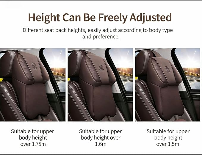 Car Lumbar Support and Neck Pillow Kit for Ford Mustang MACH-E 2020-2025, Ergonomic Memory Foam Headrest Pillow Back Cushion for Neck Back Pain Relief