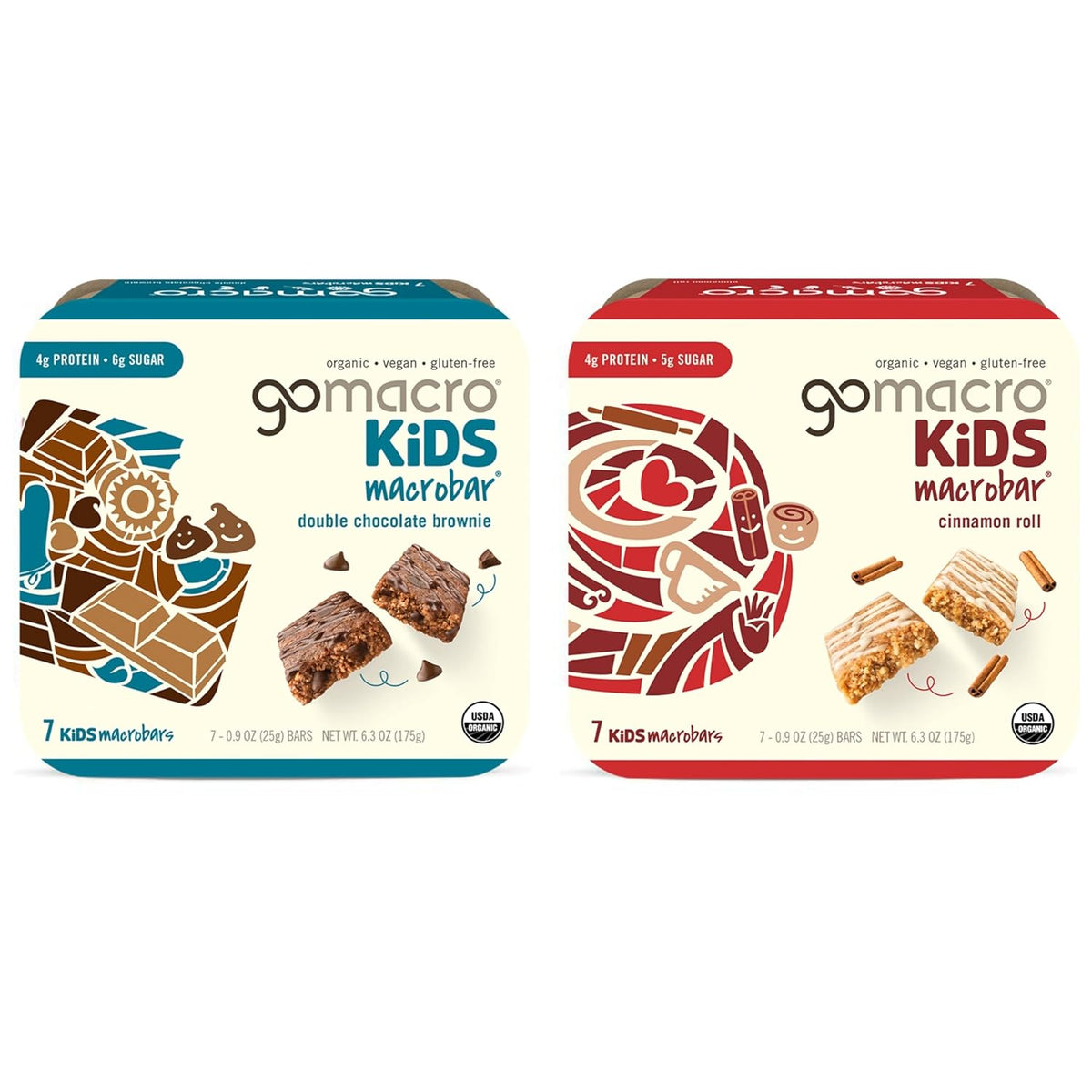 Gomacro, Bar Kids Cinnamon Roll Organic, 6.3 Ounce, 7 Count
