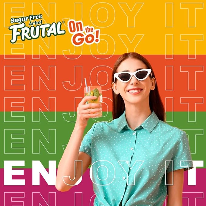Frutal On-The-Go! | Powdered Drink Mix Citrus Punch Flavored - Sugar Free! – (30 Count of Stick Packs)