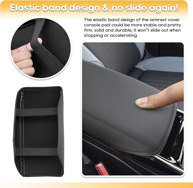Armrest Cover for 2023-2026 Volkswagen ID.4 (Pro/Pro S/Pro S Plus) Volkswagen ID.4 Accessories Center Console Cover Arm Rest Protector Middle Lid Pad Protector PU Leather, Anti-Scratch,Non-Slip