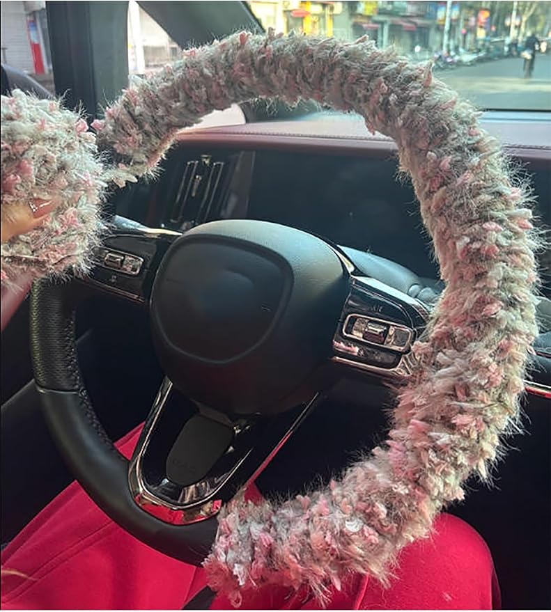 DIY Winter Non-Slip Personalized Protective Cover, Steering Wheel Covers, for All Seasons, Breathable, Sweat-Absorbent Car Steering Wheel Cover(Colour 1)