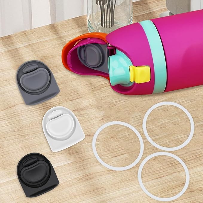 3 Sets Replacement Seal Gasket Stoppers for Owala Freesip Cap Mouth,Silicone O Sealing Ring Parts Water Bottle Top Lid Accessories for Owala Freesip 16/19/24/32/40oz 3p1-a06