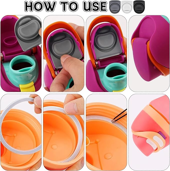 3 Sets Replacement Seal Gasket Stoppers for Owala Freesip Cap Mouth,Silicone O Sealing Ring Parts Water Bottle Top Lid Accessories for Owala Freesip 16/19/24/32/40oz 3p1-a06