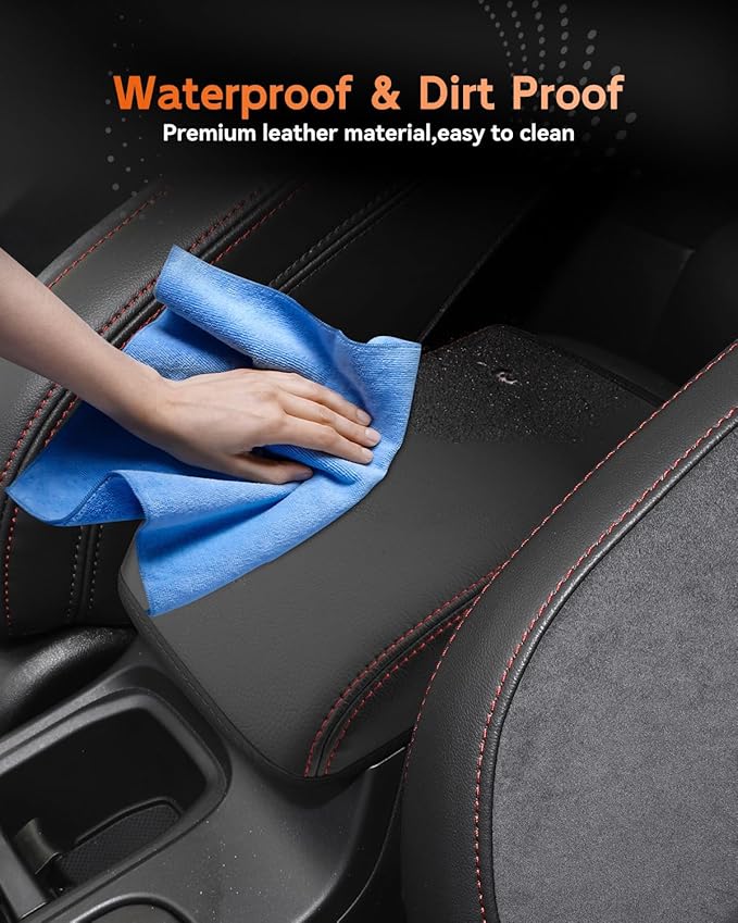 CDEFG for Subaru WRX 2024-2025 2026 Center Console Cover Armrest Box Cover for WRX (Premium, Limited, tS, GT) Accessories Console Arm Rest Protector Red Line-Only Fit 6 Speed Manual