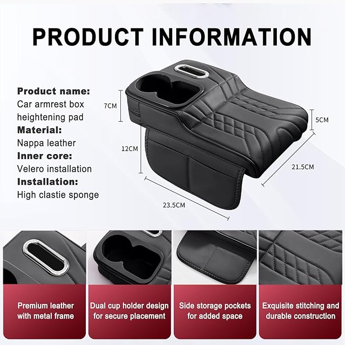 Car Armrest Cover for BMW M440i 2020 2021 2022 2023 2024 2025 2026, Center Console Cover Mat Armrest Seat Box Cover Cushion Console Pad Interior Accessories,E