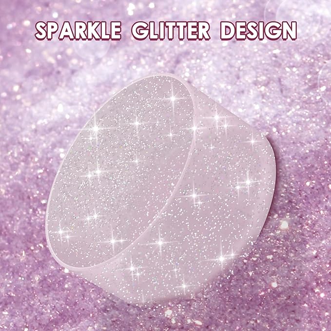 Protective Glitter Silicone Boot Compatible with Owala 24oz 32oz 40oz, Bling Cup Sleeve Bottom Bumper Cover Compatible with Owala FreeSip, Twist, or Flip Stainless Steel Water Bottles