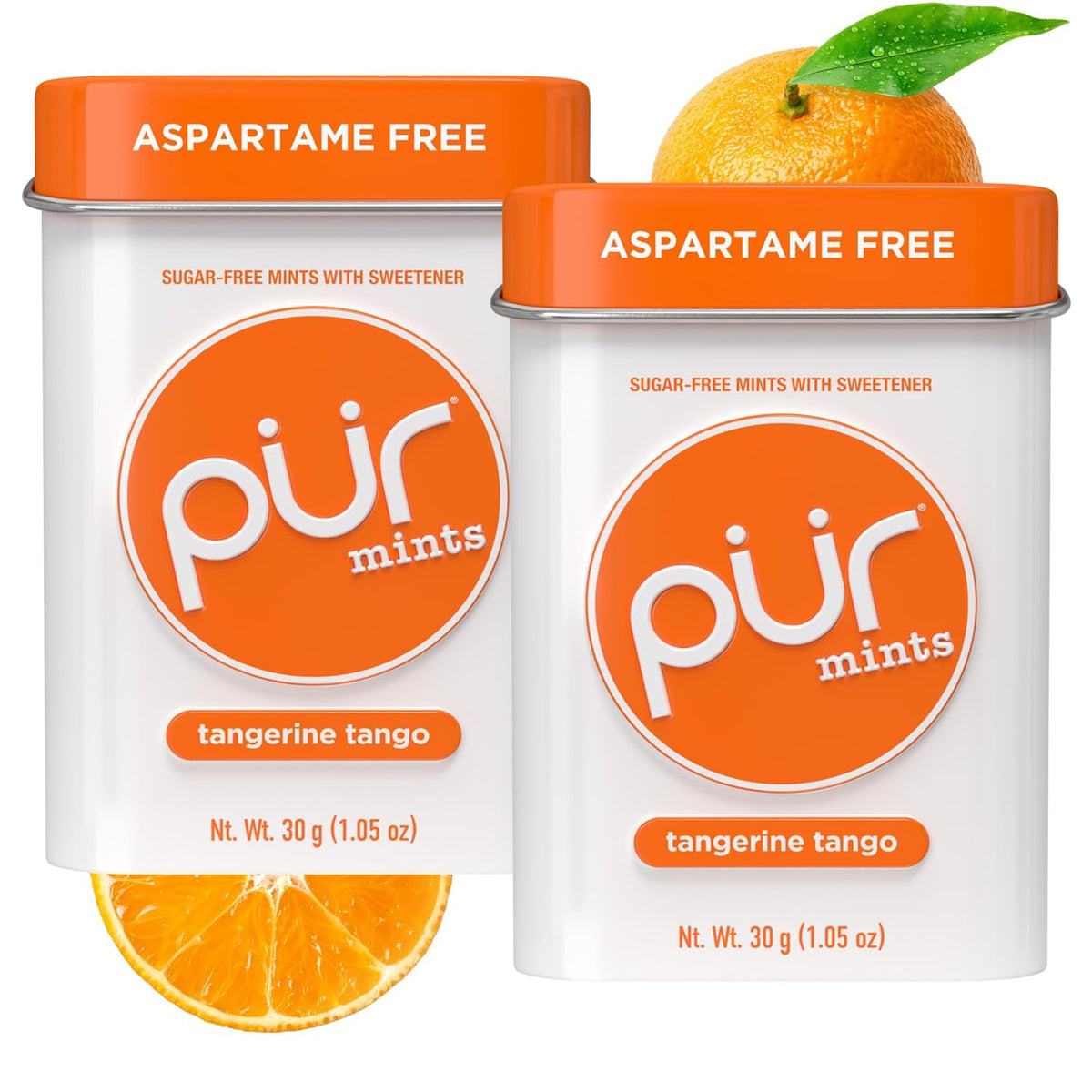 PUR Mints | Aspartame Free Breath Mints | Made with Xylitol | Sugar Free, Vegan, Gluten Free | Natural Spearmint Flavor | 65 Pieces in Re-Sealable pouch (Pack of 1)
