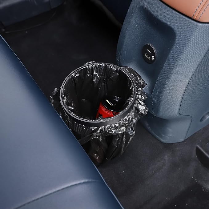 Daeiclru Car Garbage Bag Holder Expander Organizer Compatible with Ford Maverick 2022 2023 2024, Trash Storage Bag Holder Car Back Seat Trash Can Removable FITS Slot Accessories