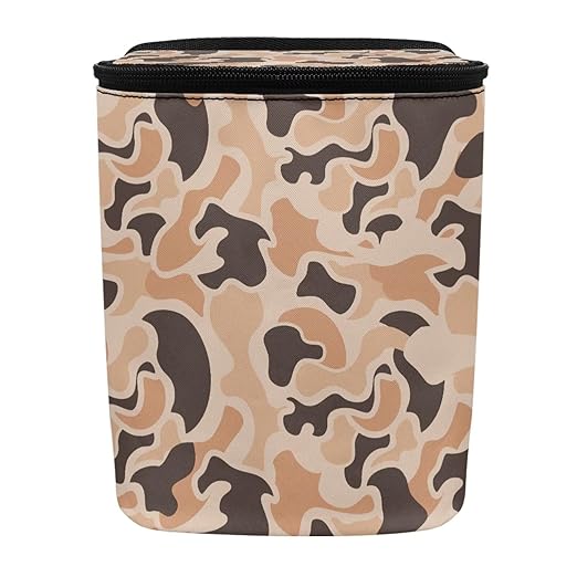Car Trash Can with Lid Garbage Bag Dustbin Container Waste Basket Storage Pocket Duck Hunter Camouflage Hanging Large Capacity Vehicle Trash Bin