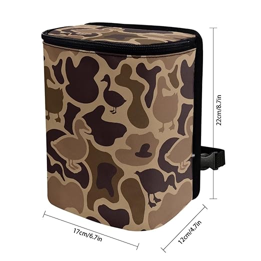 Duck Hunter Camo Car Garbage Can Organizers Storage Bag Bin Fit Most Vehicle Waste Basket Automobile Trash Bin Auto Accessories