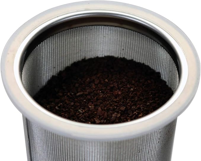 64oz Half Gallon Cold Brew Coffee and Tea Maker Stainless Steel Filter For Wide Mouth Mason Jar With Lid And 2 Silicone Seals | Fine Mesh Stainless Steel Cold Brew Coffee Maker Filter