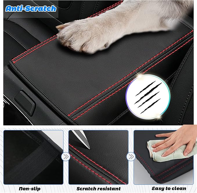 SHAOHAO Car Armrest Cover for 2022 2023 2024 Hyundai Santa Cruz Accessories 2022 2023 2024 Santa Cruz SE/SEL/Night/SEL Premium/Limited Center Console Cover Armrest Protector Elbow Arm Rest Comfort Pad