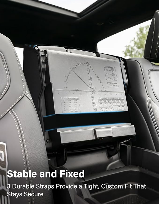 Center Console Cover Compatible with 2019-2026 Dodge RAM 1500 2500 3500 Accessories, Vinyl Leather Middle Console Cover Cushion Pad, Anti-Scratch, Black(Floor Console Bucket Seat Only)