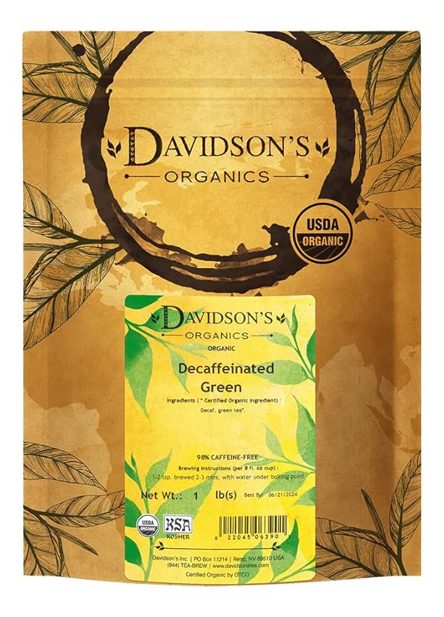Davidson's Tea Bulk, Decaf Green, 16-Ounce Bag