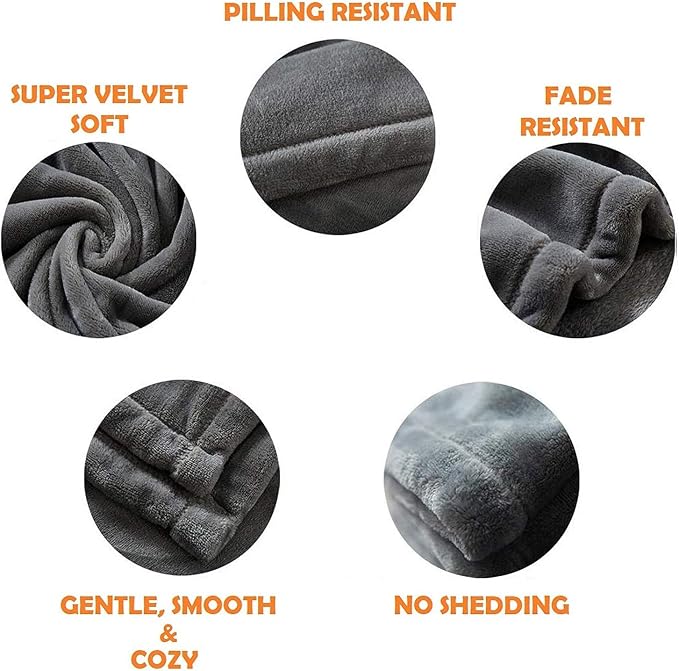 Elegant Comfort Luxury Velvet Super Soft Christmas Prints Fleece Blanket-Holiday Theme Home Décor Fuzzy Warm and Cozy Throws for Winter Bedding, Couch and Gift, 50 x 60 inch, Quatrefoil Grey