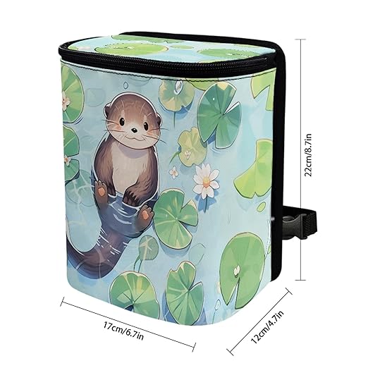 Cute Otter Shaped Hanging Car Trash Can, Suitable for Rear Seats and Behind The Center Console