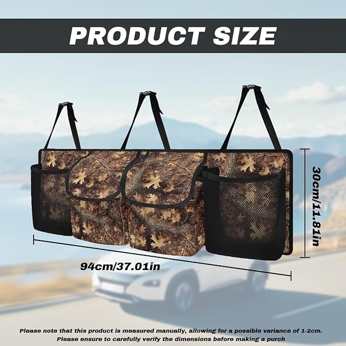 Tree Branch Trunk Organizer for Car Large Capacity Car Organizer, Foldable Trunk organizer for SUVs & Sedans, Space Saving Car Organization for Car Accessories, Tools, Sundries