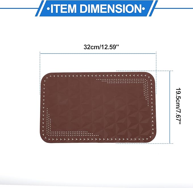 Car Center Console Cushion Pad 12.59"X7.67" Center Console Cover Armrest Seat Box Cover Faux Leather Wine Red