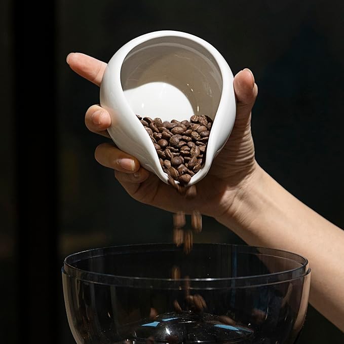 Loveramics 2-Pack Coffee Bean Dosing Cups by James Hoffmann, 30g-60g Capacity (White)