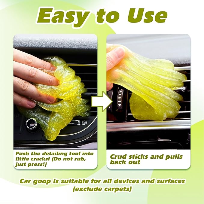 x xotic tech Car Cleaning Gel for Car Detailing Putty Interior Cleaner Slime Auto Detail Tools Supplies Accessories Valentines Day Gifts for Him Her Men Women Stocking Stuffers Yellow 6 Pack