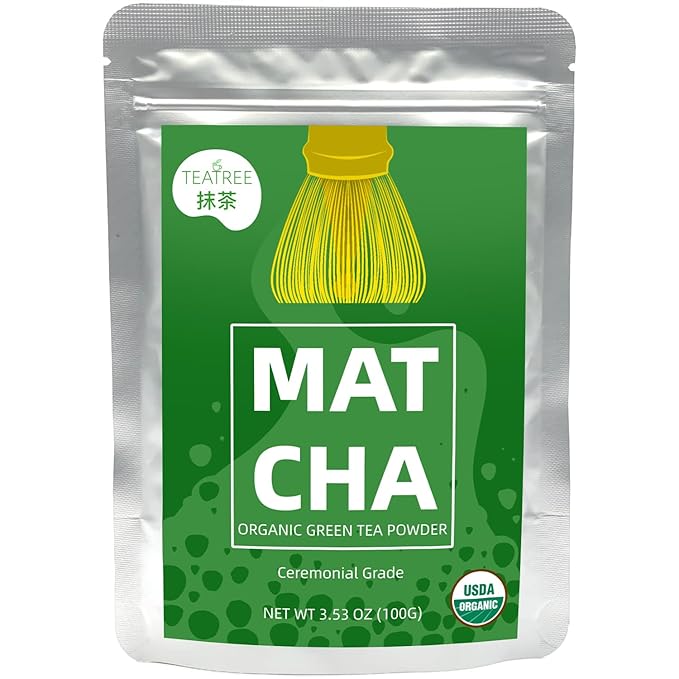 Ceremonial Grade Matcha (100g / 3.53oz), Organic Matcha Green Tea Powder, 100% Natural Pure Matcha for Lattes, Smoothies & Baking