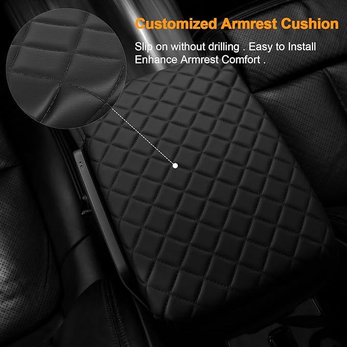 Console Cushion Cover for Toyota Tacoma 2005-2015 SR SR5 Off-Road PreRunner TRD-Sport pro Limited Tacoma Organizer Armrest Storage Box Cover Tacoma Interior Accessories