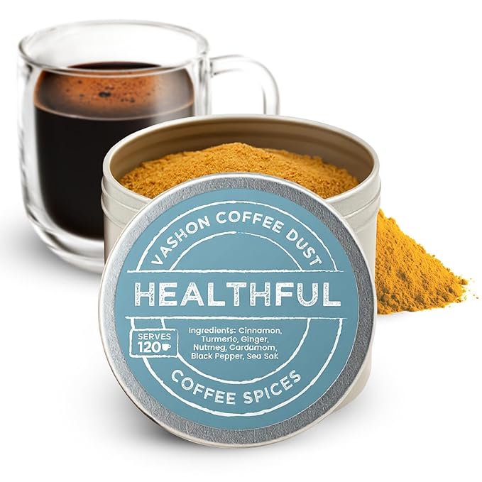 Coffee Dust Flavoring Powder Healthful (120 Servings) - Coffee Dusting Flavor Variety Pack, All Natural Syrup Alternative, Adds Aroma, Taste & Whole30 Wellness to Drinks & Tea - Creamer Alternative