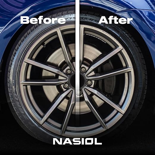 Nasiol DetailerShine Tire Gel, Long Lasting Shiny Tire Dressing, Deeper&Richer Black, Ultimate UV Protection, Easy Application, Non-Greasy Formula 16.9 fl oz