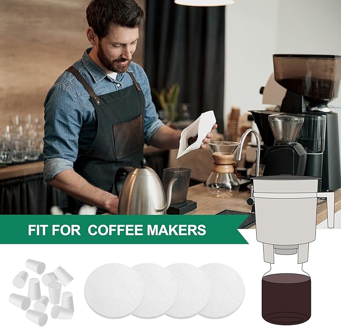 20 Pack Cold Brew Coffee Filters Include 8 Coffee Filter 12 Reusable Replacement Rubber Stoppers Kit for Cold Brew System