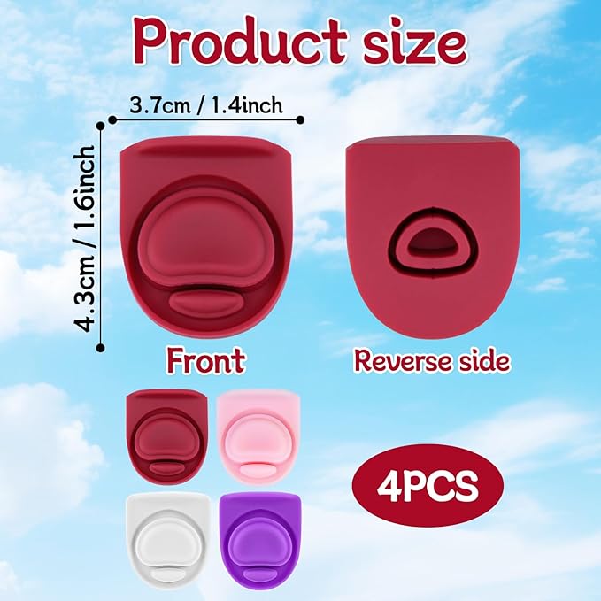 4 Pcs Replacement Stopper Compatible with Owala FreeSip 16oz 32oz,Water Bottle Top Gasket Lid for Owala 16/19/24/32/40oz Seal Mouth Cap Silicone Stopper Parts Insert Accessories(4 Colors 3)