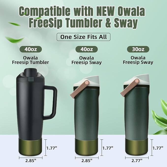 2PCS Silicone Boot Compatible with Owala 30oz & 40oz FreeSip Sway Bottles & Tumblers, Protective Anti-Slip Bottom Cover Sleeve for Freesip Sway Tumbler