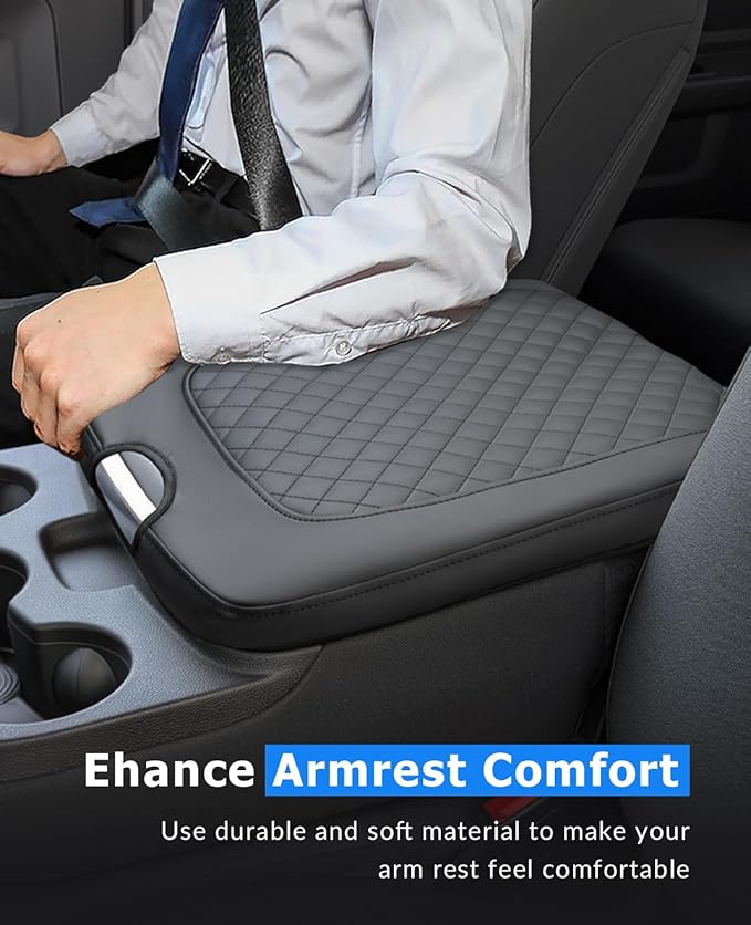 INTGET Center Console Cover for 2013-2018 Dodge Ram 1500 2500 3500 & 2013-2026 Ram 1500 Classic/2500/3500 Accessories Interior Middle Armrest Arm Rest Cushion Protector(Fit for Jump Seat Console)