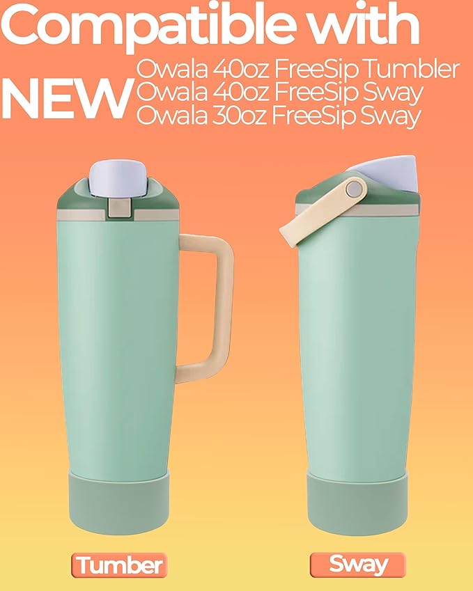 Silicone Boot for Owala 30oz & 40oz FreeSip Sway Bottles & Tumblers - Non-Slip, Scratch-Resistant, Stability Enhancer, Available in 18 Colors (Beachfront)