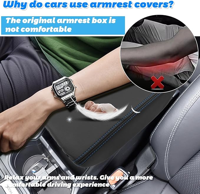SHAOHAO for 2025 Subaru Forester Center Console Cover for 2025 Subaru Forester Accessories (Base/Premium/Sport/Limited/Touring) Car Armrest Cover Anti-Scratch Middle Lid Leather Cover