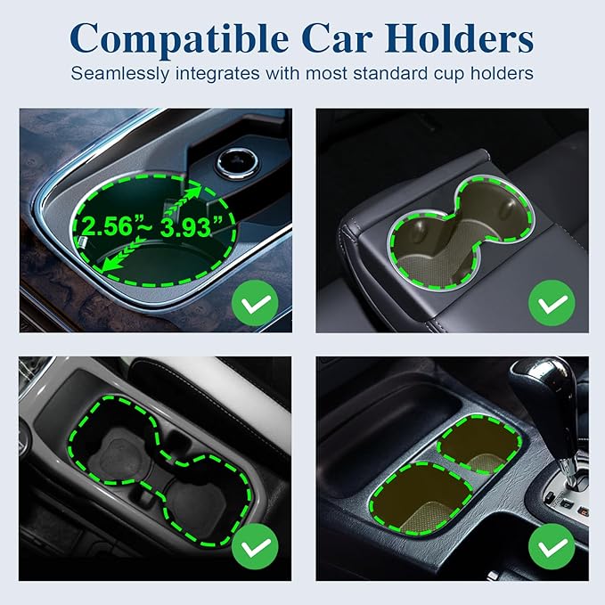 Car Cup Holder Expander, Cup Holder Extender Adapter with Expandable Arm and Adjustable Base, Compatible with Yeti Ramblers, Hydro Flasks, Stanley, Owala Most Coffee Mugs Bottles & Cups (CUP-B-1pack)