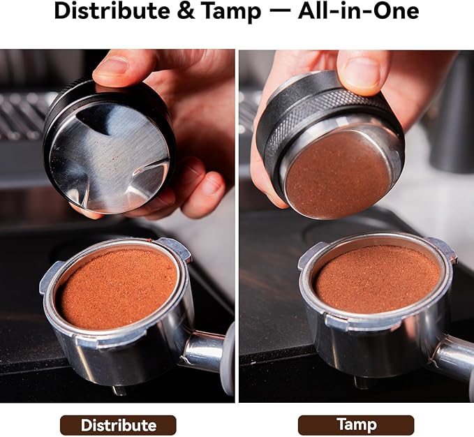 54mm Espresso Accessories Kit – Coffee Distributor & Tamper Leveler, WDT Tool, Dosing Funnel and Puck Screen, Fits Breville 54mm Espresso Machines, Barista Espresso Machine Accessories