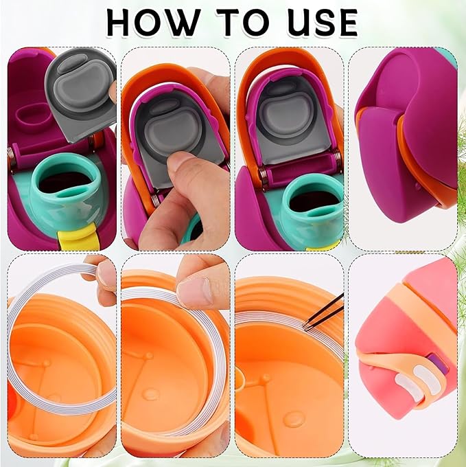 6 Sets Seal Rings and Replacement Stopper for Owala FreeSip 24oz 32oz,Water Bottle Top O-Ring Gaskets Lid for Owala 16/19/24/32/40oz Seal Mouth Cap Silicone Stopper Insert Parts Accessories (3 Colors)