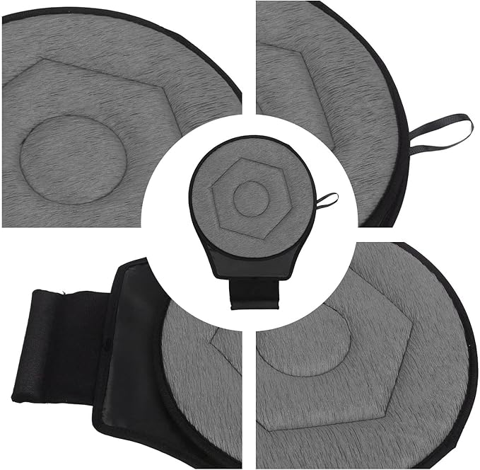 AMAKO Revolve 360 Car Seat Cushion, Rotating Geometric Rhombic Swivel Car Seat for Elderly Portable Round Seat Cushion