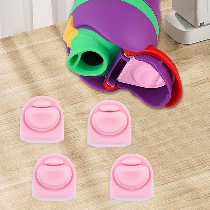 4pcs Replacement Stopper Compatible with Owala FreeSip 24oz 32oz,Water Bottle Top Gasket Lid for Owala 16/19/24/32/40oz Seal Bottle Mouth Cap Stopper Parts Silicone Insert Accessories (Pink