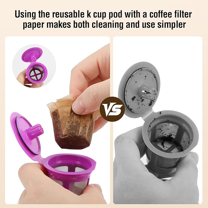 300 Count Disposable K Cup Filters, Coffee Filter Paper for Keurig Brewers Single Serve 1.0 and 2.0, Use with Reusable K Cup Pods (Natural Unbleached)