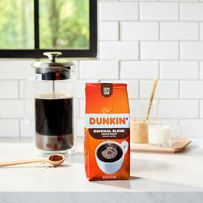 Dunkin' Original Blend Medium Roast Ground Coffee, 12 Ounces (Pack of 6)