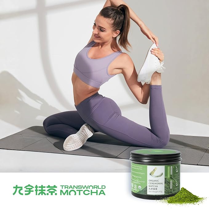 Organic ceremonial grade matcha powder for matcha latte preparation First Harvest 1.41oz(40g) tin 100% Pure Premium Unsweetened Matcha Morning energy boost for Iced matcha drinks Smoothie additive Baking ingredient