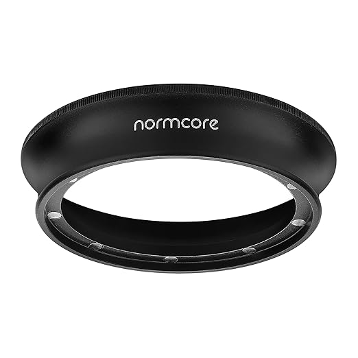 Normcore 57mm Magnetic Espresso Dosing Funnel V2, 18mm Anodized Aluminum Coffee Dosing Ring with 10 Neodymium Magnets, Compatible with Lelit Anita, Diana, Anna 57mm Portafilters, Black