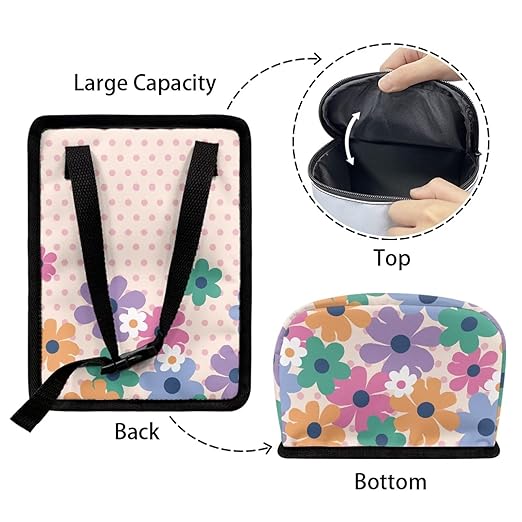 Cute Groovy Flower Butterfly Car Trash Can Bin Interior Accessory Large Capacity Auto Garbage Bin for SUV Truck，Garbage Container Bin