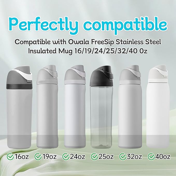 4 Sets Replacement Rubber Stopper and O Ring Gasket Compatible with Owala FreeSip 24oz 32oz,Water Bottle Lid Insert Cap Seal Parts for Owala 16/19/24/32/40oz Mouthpiece Accessories Z4K2