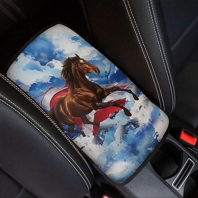 Biyejit Car Center Console Armrest Cushion Cover Pad Car Interior Decor Accessories Universal Fit for Sedan, Truck, SUV