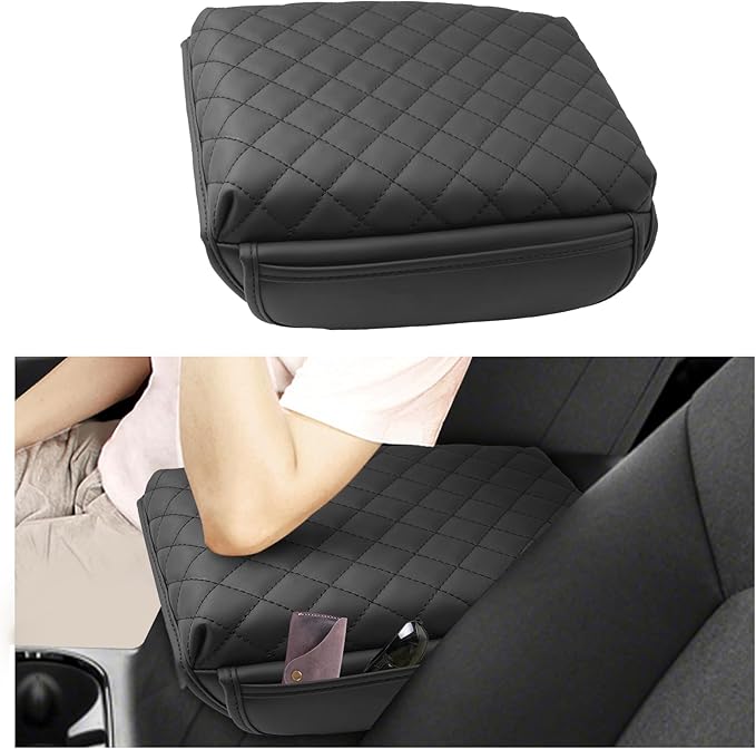 SXCY 2023 2024 2025 2026 Chevy Colorado Armrest Cover for 2024 2025 2026 Chevy Colorado LT/WT/Trail BOSS/Z71/ZR2 Accessories Colorado Center Console Cover Armrest Console Pad (with Pockets)