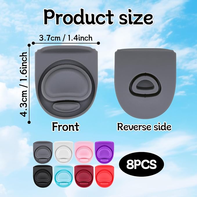 8 Pcs Replacement Rubber Seal Stopper Compatible with Owala FreeSip 32oz,Bottle Top Gasket Lid for Owala 16/19/24/32/40oz Seal Mouth Cap Silicone Stopper Parts Insert Accessories（8 colors