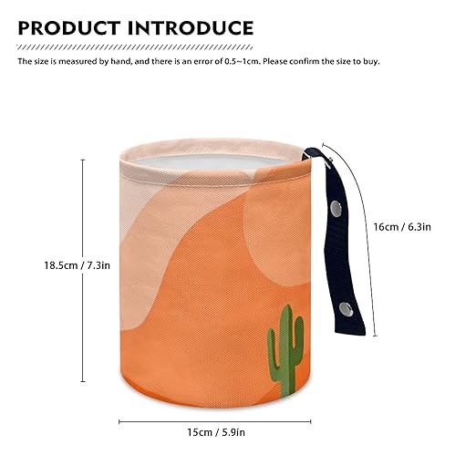 Car Trash Can with Hanging for Back Seat, Car Accessories for Women Men Automotive Garbage Cans Vehicle Trash Can for Truck SUVCactus